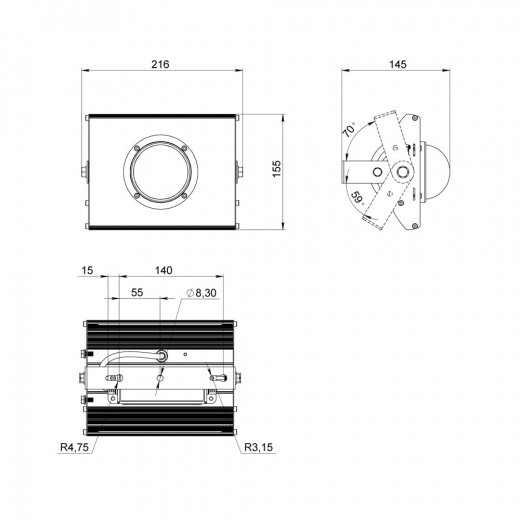 Прожектор v2.0 60 Эко 36-48V AC/DC ES 6500К 120°
