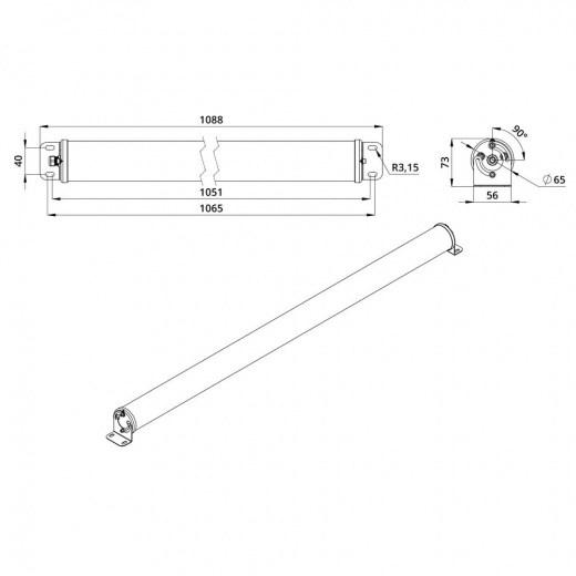 Лайтбар 20 1090мм ES 5000К Опал