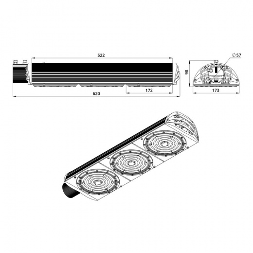 Магистраль v3.0 Мультилинза 200 ES 3000К 90°