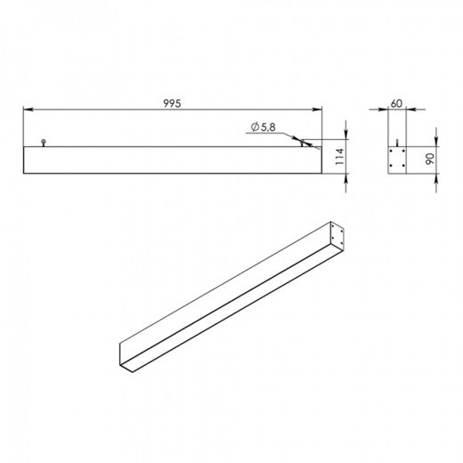 Элегант 40 1000мм M ES 5000К
