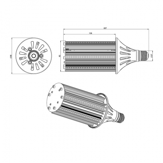 Светодиодная лампа КС Е27-C 30 ES 3000К