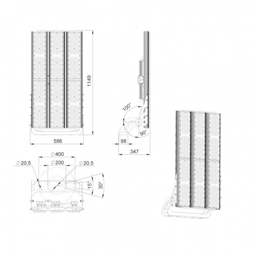 Плазма 2000 L ES 4000К 80×30° V