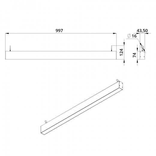 Элегант 40 1000мм S ES 5000К