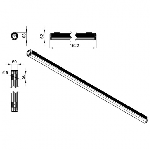 Т-Линия Оптима 56 1500мм Эко ES 3000К Опал