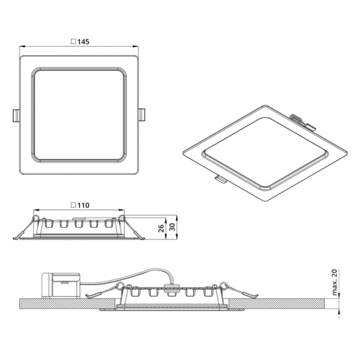 Даунлайт 15 QS ES 3000К Опал