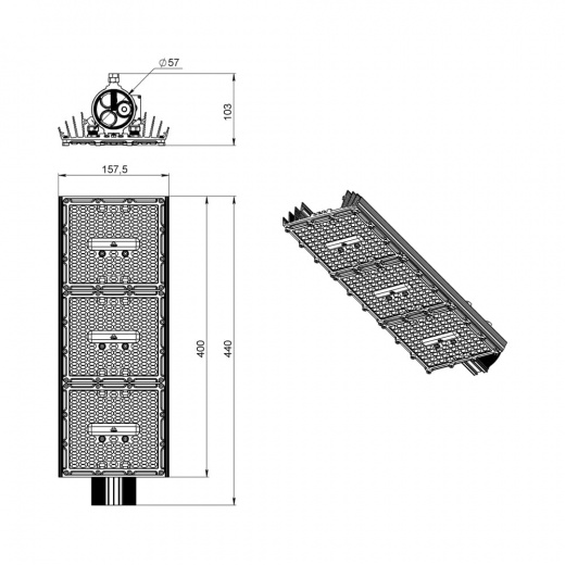 Магистраль v2.0 Мультилинза 150 ЭС ES 3000К 155×70°
