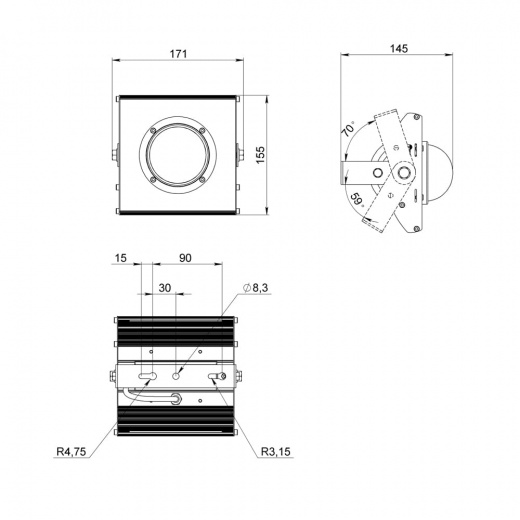 Прожектор v2.0 30 Эко ES 3000К 130×30°